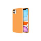 KZY İletişim Apple İphone 12 Mini ile Uyumlu Kapak ile Uyumlu İçi Kadife Soft Logosuz Lansman Silikon Kılıf - Turuncu