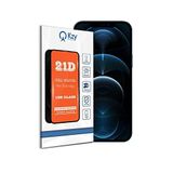 KZY İLETİŞİM Apple iPhone 12 Pro Max ile uyumlu Tam Kaplayan 21D Temperli Ekran Koruyucu Cam