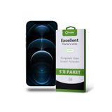 KZY İLETİŞİM Apple iPhone 12 Pro Max ile uyumlu Temperli Ekran Koruyucu Kırılmaz Cam Ekonomik 5'li Paket