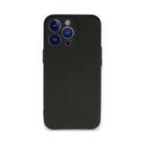 KZY İLETİŞİM Apple iPhone 13 Pro Max ile uyumlu Kapak Mat Siyah Silikon Lux Kılıf