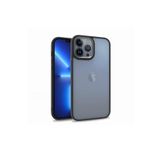 KZY İletişim Apple iPhone 13 Pro Max ile Uyumlu Kapak Metal Kamera Korumalı Arkası Şeffaf Silikon Kılıf - Siyah