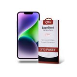 KZY İLETİŞİM Apple iPhone 14 ile Uyumlu Temperli Ekran Koruyucu Kırılmaz Cam Ekonomik 3'lü Paket
