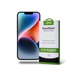 KZY İLETİŞİM Apple iPhone 14 Plus ile Uyumlu Temperli Ekran Koruyucu Kırılmaz Cam Ekonomik 5'li Paket