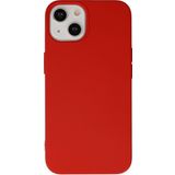 KZY İletişim Apple iPhone 15 Plus Kapak İçi Kadife Lansman Silikon Kılıf - Kırmızı
