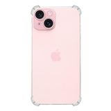 KZY İLETİŞİM Apple iPhone 15 Plus Kapak Kamera Korumalı Airbag Antishock Köşe Korumalı Şeffaf Silikon Kılıf