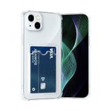 KZY İLETİŞİM Apple iPhone 15 Plus Kapak Kamera Korumalı Kartlıklı Darbe Emici Özellikli Şeffaf Silikon Kılıf