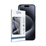 KZY İletişim Apple iPhone 15 Pro ile Uyumlu Tam Kaplayan Fiber Nano Ekran Koruyucu Cam
