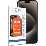 KZY İletişim Apple iPhone 15 Pro Max ile Uyumlu Tam Kaplayan 21D Temperli Ekran Koruyucu Cam