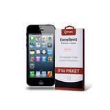 KZY İLETİŞİM Apple iPhone 5 SE ile uyumlu Temperli Ekran Koruyucu Kırılmaz Cam Ekonomik 3'lü Paket