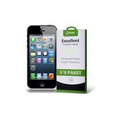 KZY İLETİŞİM Apple iPhone 5 SE ile uyumlu Temperli Ekran Koruyucu Kırılmaz Cam Ekonomik 5'li Paket