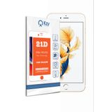 KZY İLETİŞİM Apple iPhone 6s Plus Beyaz ile uyumlu Tam Kaplayan 21D Temperli Ekran Koruyucu Cam