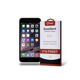KZY İLETİŞİM Apple iPhone 6s Plus ile uyumlu Temperli Ekran Koruyucu Kırılmaz Cam Ekonomik 3'lü Paket