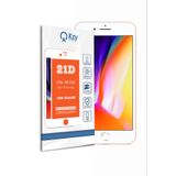 KZY İLETİŞİM Apple iPhone 8 Plus Beyaz ile uyumlu Tam Kaplayan 21D Temperli Ekran Koruyucu Cam