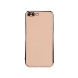 KZY İletişim Apple iPhone 8 Plus ile Uyumlu Kapak Kamera Korumalı Lazer Kesim Lüx Silikon Kılıf - Rose Gold