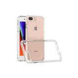 KZY İLETİŞİM Apple iPhone 8 Plus ile uyumlu Kapak Sert Silikon Şeffaf Kılıf