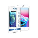KZY İletişim Apple iPhone 8 Plus ile uyumlu Tam Kaplayan Temperli Ekran Koruyucu Cam - Beyaz