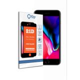 KZY İLETİŞİM Apple iPhone 8 Plus Siyah ile uyumlu Tam Kaplayan 21D Temperli Ekran Koruyucu Cam