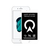 KZY İletişim Apple iPhone 8 Plus Tam Kaplayan Anti Statik Görünmez Safir Ekran Koruyucu Hayalet Cam - Beyaz