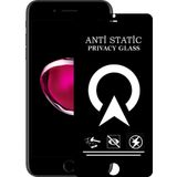 KZY İletişim Apple iPhone 8 Plus Tam Kaplayan Anti Statik Görünmez Safir Ekran Koruyucu Hayalet Cam - Siyah