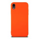 KZY İletişim Apple iPhone XR ile Uyumlu Kapak İçi Kadife Lansman Silikon Kılıf - Turuncu