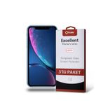 KZY İLETİŞİM Apple iPhone Xr ile uyumlu Temperli Ekran Koruyucu Kırılmaz Cam Ekonomik 3'lü Paket