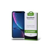 KZY İLETİŞİM Apple iPhone Xr ile uyumlu Temperli Ekran Koruyucu Kırılmaz Cam Ekonomik 5'li Paket