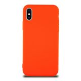 KZY İletişim Apple iPhone XS ile Uyumlu Kapak İçi Kadife Lansman Silikon Kılıf - Turuncu