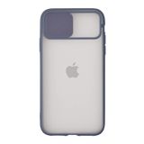 Kzy İletişim Apple iPhone Xs Max ile Uyumlu Kapak Lensi Açılır Kapanır Kamera Korumalı Silikon Kılıf - Mavi