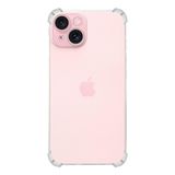 KZY İletişim Apple KZY İletişim iPhone 15 Plus ile Uyumlu Kapak Kamera Korumalı Airbag Antishock Köşe Korumalı Şeffaf Silikon Kılıf