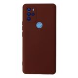 KZY İletişim General Mobile GM21 Pro ile uyumlu Kapak Kamera Korumalı Içi Kadife Lansman Silikon Kılıf - Kahverengi