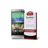 KZY İLETİŞİM HTC One M8 ile uyumlu Temperli Ekran Koruyucu Kırılmaz Cam Ekonomik 3'lü Paket