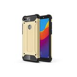 KZY İletişim-Huawei Honor 8 Lite ile Uyumlu Kapak Çift Katmanlı Zırh Tank Kılıf - Gold (GOLD)