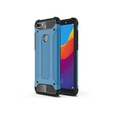 KZY İletişim-Huawei Honor 8 Lite ile Uyumlu Kapak Çift Katmanlı Zırh Tank Kılıf - Mavi (Mavi)