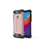 KZY İletişim-Huawei Honor 8 Lite ile Uyumlu Kapak Çift Katmanlı Zırh Tank Kılıf - Rose Gold (ROSE GOLD)