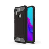 KZY İletişim-Huawei Honor 8A ile Uyumlu Kapak Çift Katmanlı Zırh Tank Kılıf - Siyah (SİYAH)