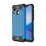 KZY İletişim-Huawei Honor 8C ile Uyumlu Kapak Çift Katmanlı Zırh Tank Kılıf - Mavi (Mavi)