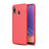 KZY İletişim-Huawei Honor 8C ile Uyumlu Kılıf Darbe Korumalı Deri Görünümlü Silikon Arka Kapak - Kırmızı (Kırmızı)