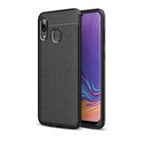 KZY İletişim-Huawei Honor 8C ile Uyumlu Kılıf Darbe Korumalı Deri Görünümlü Silikon Arka Kapak - Siyah (Siyah)