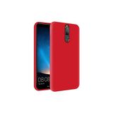 KZY İletişim Huawei Mate 10 Lite ile Uyumlu İçi Kadife Soft Logosuz Lansman Silikon Kılıf - Kırmızı