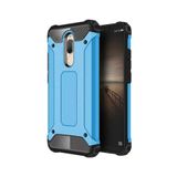 KZY İletişim-Huawei Mate 10 Lite ile Uyumlu Kapak Çift Katmanlı Zırh Tank Kılıf - Mavi (Mavi)