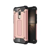 KZY İletişim-Huawei Mate 10 Lite ile Uyumlu Kapak Çift Katmanlı Zırh Tank Kılıf - Rose Gold (ROSE GOLD)