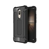 KZY İletişim-Huawei Mate 10 Lite ile Uyumlu Kapak Çift Katmanlı Zırh Tank Kılıf - Siyah (SİYAH)