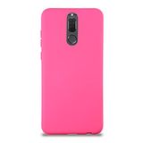KZY İletişim Huawei Mate 10 Lite ile Uyumlu Kapak ile Uyumlu İçi Kadife Lansman Silikon Kılıf - Neon Pembe