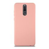 KZY İletişim Huawei Mate 10 Lite ile Uyumlu Kapak ile Uyumlu İçi Kadife Lansman Silikon Kılıf - Pembe