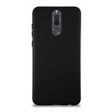 KZY İletişim Huawei Mate 10 Lite ile Uyumlu Kapak ile Uyumlu İçi Kadife Lansman Silikon Kılıf - Siyah