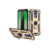 KZY İletişim Huawei Mate 10 Lite ile Uyumlu Kapak Military Yüzüklü Stantlı Panzer Tank Kılıf - Gold