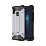 KZY İletişim-Huawei P 20 Lite ile Uyumlu Kapak Çift Katmanlı Zırh Tank Kılıf - Gri (GRİ)