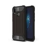 KZY İletişim-Huawei P 20 Lite ile Uyumlu Kapak Çift Katmanlı Zırh Tank Kılıf - Siyah (SİYAH)