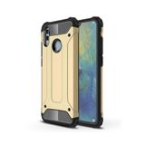 KZY İletişim-Huawei P Smart 2019 ile Uyumlu Kapak Çift Katmanlı Zırh Tank Kılıf - Gold (GOLD)