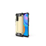 KZY İletişim-Huawei P Smart 2021 ile Uyumlu Kapak Çift Katmanlı Zırh Tank Kılıf - Gold (Gold)